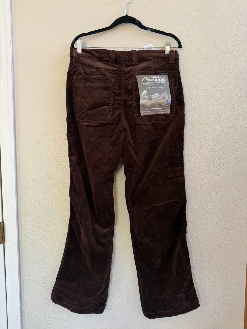 NWT Mountain Khakis cottonwood brown corduroy pants